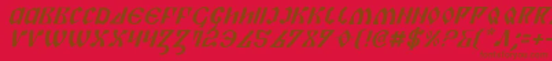 PiperPieItalic Font – Brown Fonts on Red Background
