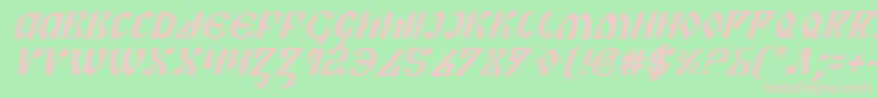 fuente PiperPieItalic – Fuentes Rosadas Sobre Fondo Verde