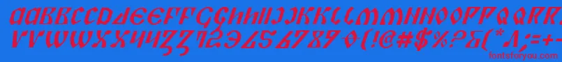 Шрифт PiperPieItalic – красные шрифты на синем фоне