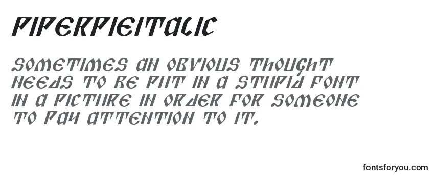 PiperPieItalic Font
