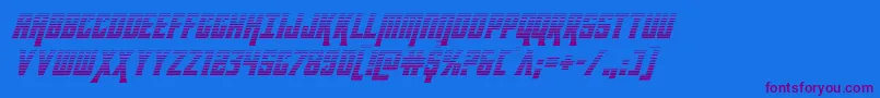 Kondorgradital Font – Purple Fonts on Blue Background