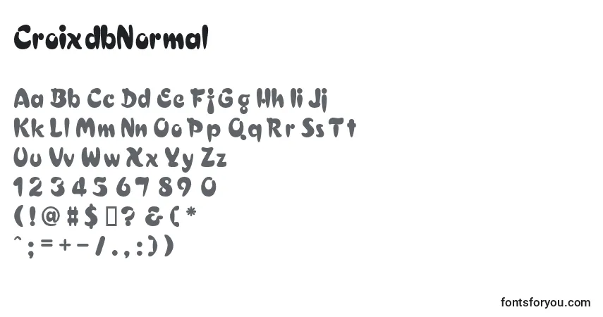 Schriftart CroixdbNormal – Alphabet, Zahlen, spezielle Symbole