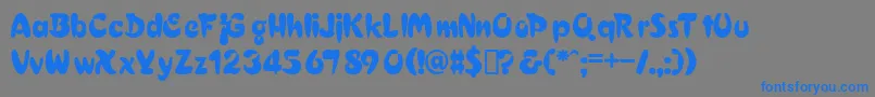 Шрифт CroixdbNormal – синие шрифты на сером фоне
