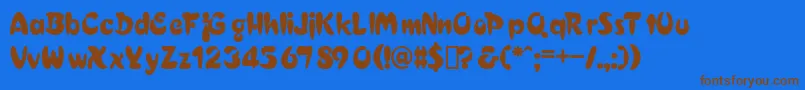 Шрифт CroixdbNormal – коричневые шрифты на синем фоне