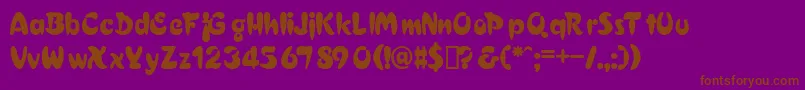 Шрифт CroixdbNormal – коричневые шрифты на фиолетовом фоне