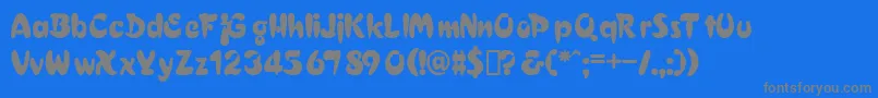 CroixdbNormal-fontti – harmaat kirjasimet sinisellä taustalla