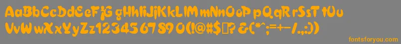Шрифт CroixdbNormal – оранжевые шрифты на сером фоне