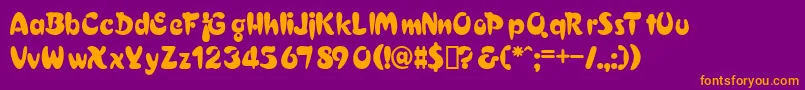 Шрифт CroixdbNormal – оранжевые шрифты на фиолетовом фоне