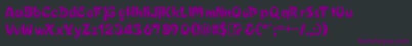Шрифт CroixdbNormal – фиолетовые шрифты на чёрном фоне