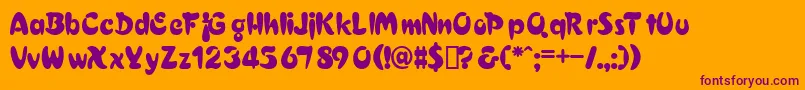 CroixdbNormal Font – Purple Fonts on Orange Background
