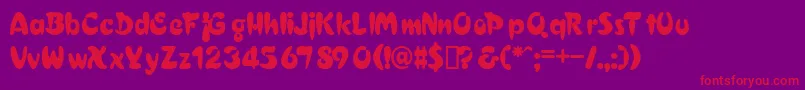 Шрифт CroixdbNormal – красные шрифты на фиолетовом фоне