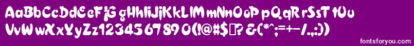 Шрифт CroixdbNormal – белые шрифты на фиолетовом фоне