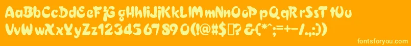 CroixdbNormal Font – Yellow Fonts on Orange Background
