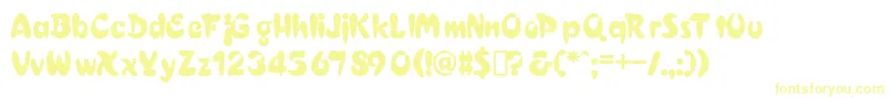 Шрифт CroixdbNormal – жёлтые шрифты на белом фоне