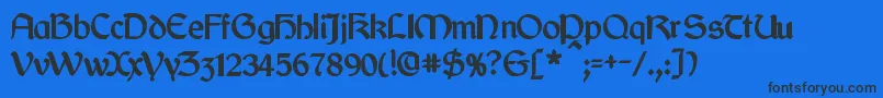 Шрифт CyrodiilBold – чёрные шрифты на синем фоне