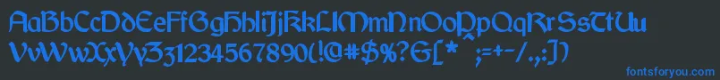 CyrodiilBold Font – Blue Fonts on Black Background