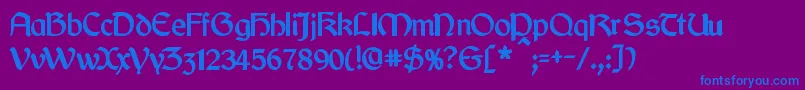 CyrodiilBold Font – Blue Fonts on Purple Background