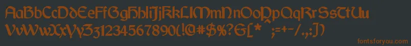 CyrodiilBold-fontti – ruskeat fontit mustalla taustalla