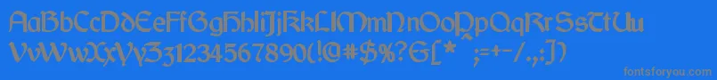 CyrodiilBold Font – Gray Fonts on Blue Background