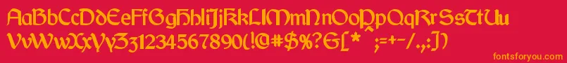CyrodiilBold Font – Orange Fonts on Red Background