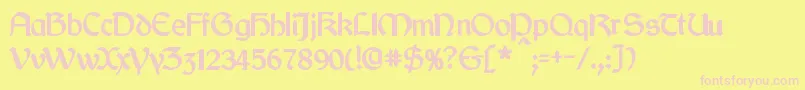 CyrodiilBold Font – Pink Fonts on Yellow Background