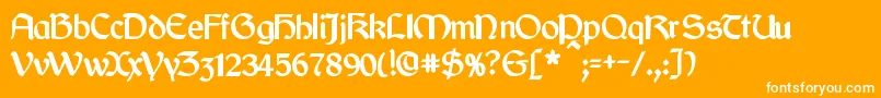 CyrodiilBold Font – White Fonts on Orange Background