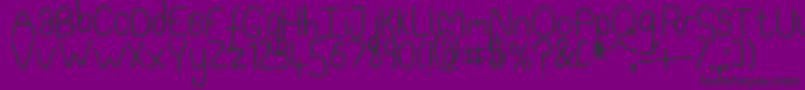 Czcionka SomebercumSansSerif – czarne czcionki na fioletowym tle