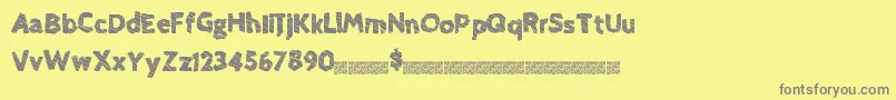 Deliciousmocha-Schriftart – Graue Schriften auf gelbem Hintergrund