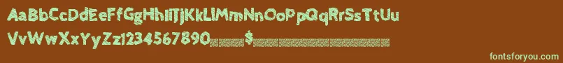 Weitere Informationen zur Deliciousmocha-Schriftart Deliciousmocha-Schriftart – Grüne Schriften auf braunem Hintergrund