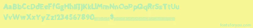 En savoir plus sur la police Deliciousmocha Police Deliciousmocha – polices vertes sur fond jaune