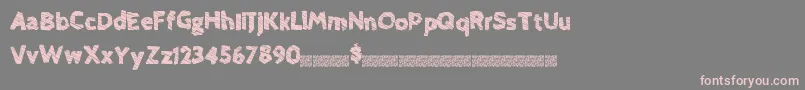 フォントDeliciousmocha – 灰色の背景にピンクのフォント