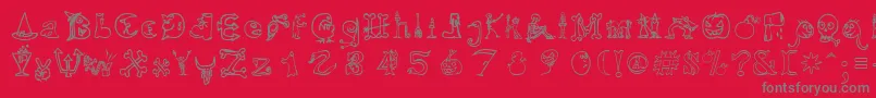 Шрифт Hallmt – серые шрифты на красном фоне