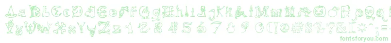 Hallmt-Schriftart – Grüne Schriften