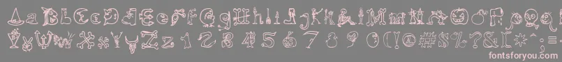 Hallmt Font – Pink Fonts on Gray Background