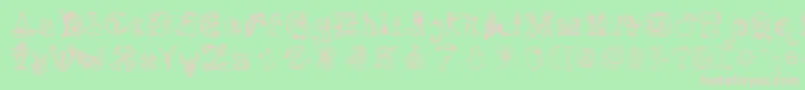 Hallmt Font – Pink Fonts on Green Background