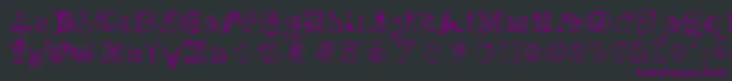 Hallmt Font – Purple Fonts on Black Background