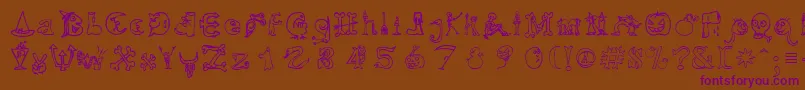 Шрифт Hallmt – фиолетовые шрифты на коричневом фоне
