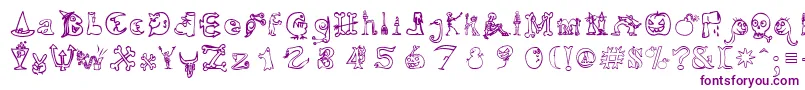 Hallmt Font – Purple Fonts on White Background