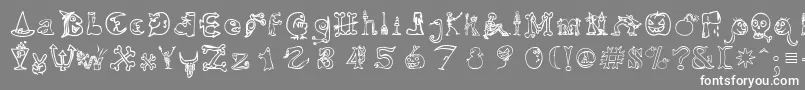 Hallmt Font – White Fonts on Gray Background