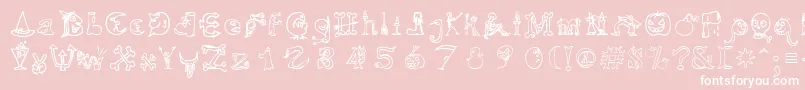 Hallmt Font – White Fonts on Pink Background
