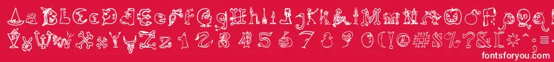 Hallmt Font – White Fonts on Red Background
