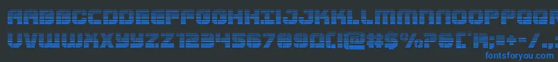 Supersubmarinegrad Font – Blue Fonts on Black Background