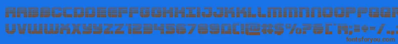 Supersubmarinegrad Font – Brown Fonts on Blue Background