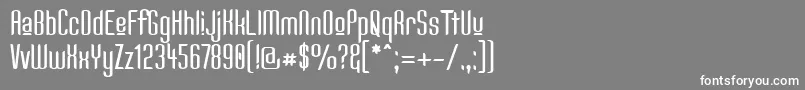 フォントKandideUpper – 灰色の背景に白い文字