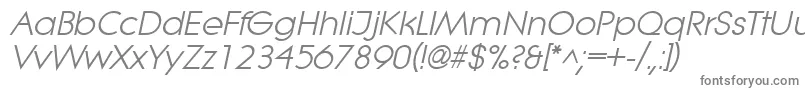 LitheItalic-Schriftart – Graue Schriften auf weißem Hintergrund