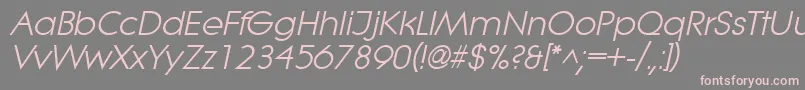 LitheItalic Font – Pink Fonts on Gray Background