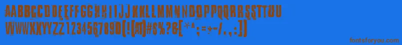 IDidItMyWayDemo Font – Brown Fonts on Blue Background