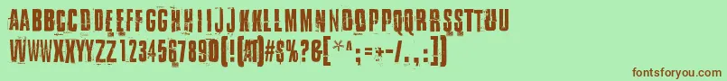 IDidItMyWayDemo Font – Brown Fonts on Green Background