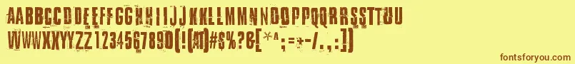 IDidItMyWayDemo Font – Brown Fonts on Yellow Background