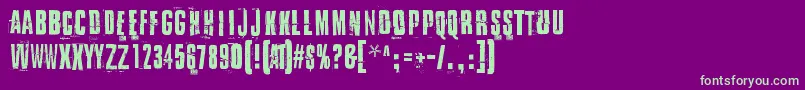 IDidItMyWayDemo Font – Green Fonts on Purple Background